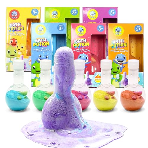 SWCANDY Kids Bath Potion, 6-Pack Fizzy Bath Bomb Science Toys, Ages 3+