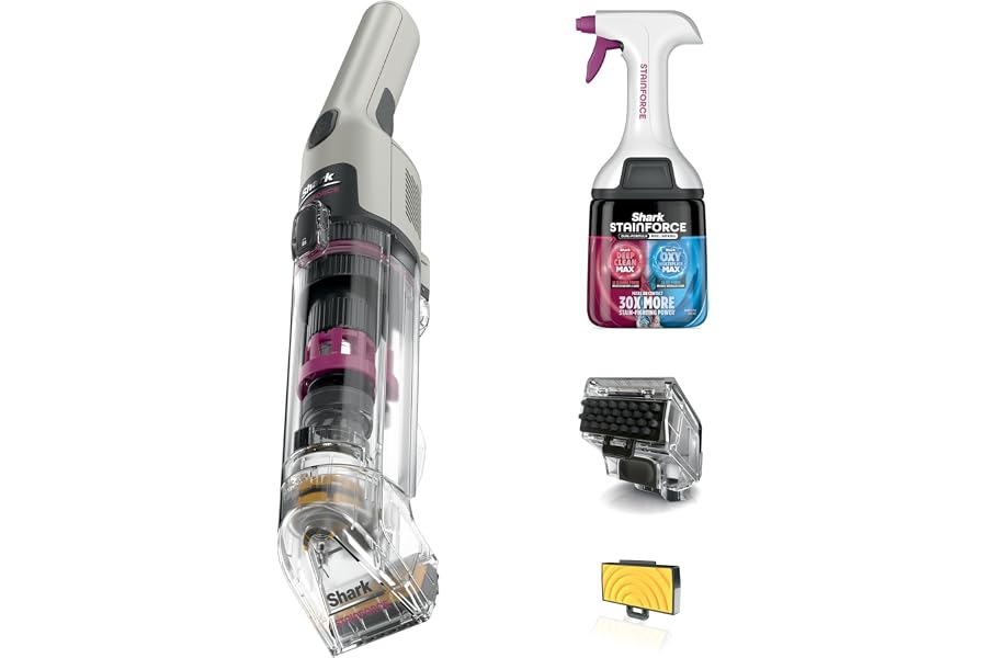 Shark StainForce Cordless Stain, Odor & Urine Remover, 1 Tool, HX095 | For Carpets, Area Rugs, Upholstery, Cars & Outdoors, Dual-Activated Formula, Stain Eliminator Tool, Beige