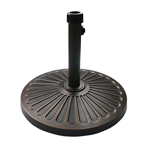 Sunnyglade 18" 30.2-lb Heavy Duty Round Patio Umbrella Base Antiqued Bronze