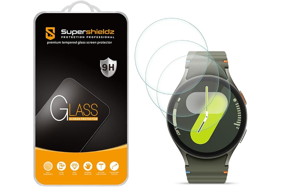 Supershieldz (3 Pack) Designed for Samsung Galaxy Watch 7, 6, 5, 4, (44mm) Tempered Glass Screen Protector, Anti Scratch, Bubble Free