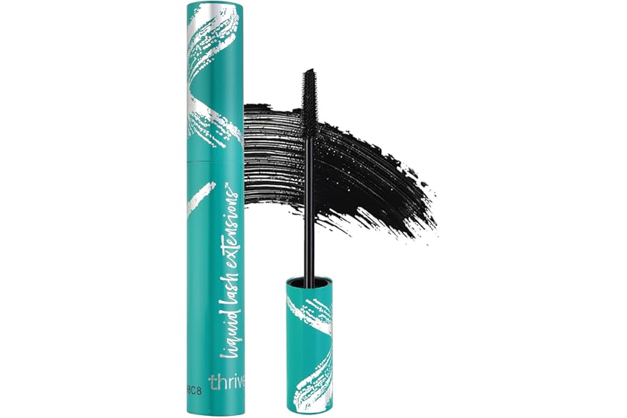 Thrive Mascara, Liquid Lash Extensions Mascara, Tubing Mascara Lengthening, Volumizing, Smudge Proof, No Clumping (Black 10.7g/0.38 OZ)