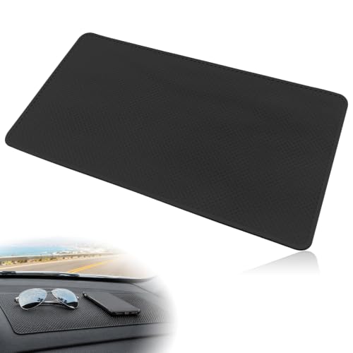 UAPBTAEI Car Dashboard Anti Slip Pad 15.7x7.8 Inch – Black/Grid Sticky Mat
