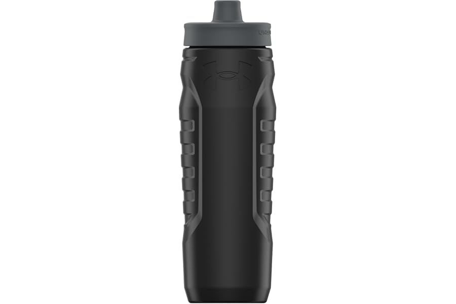 Under Armour Squeeze Water Bottles, 32 oz Water Bottles, Sideline Sports Water Bottle with Quick-Shot Lid, Quick & Easy Hydration, Gym Water Bottles, Squeeze Bottle, 1 32oz Bottle