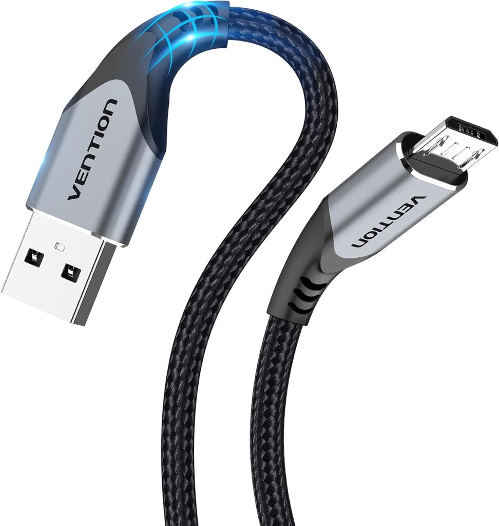 VENTION Cable Micro USB 2m Cable Mando ps4 Cable Cargador ebook Kindle Tejido de Nylon Cable Cargador Android Micro usb