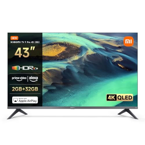 XIAOMI TV 43 Pulgadas (109 cm), 4K UHD Smart TV Fire OS8 HDR10 L43MB-FAVEU | Alexa Voice Control, MEMC, 2GB+32GB, Compatible with Apple AirPlay