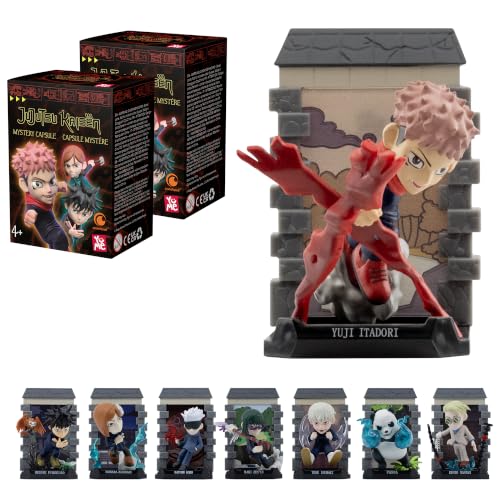 YuMe Official Jujutsu Kaisen Blind Box (2 Pack) - Collectible Figures Mystery Blind Box Includes Yuji, Gojo, Megumi, Nobara & More - Ideal Gift for Anime Lovers, Collectors, Birthdays & Holidays