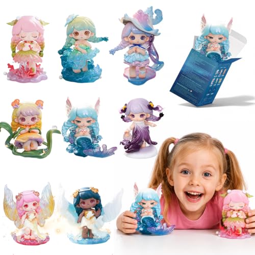 bubbotparty Fantasy Deep Sea Themed Blind Box, Single Box Cute Collectible Figure,Ocean Creature Action Figures Desk Decor, 4.7 Inch Collectible Toys Birthday for Kids, Teens, Adults