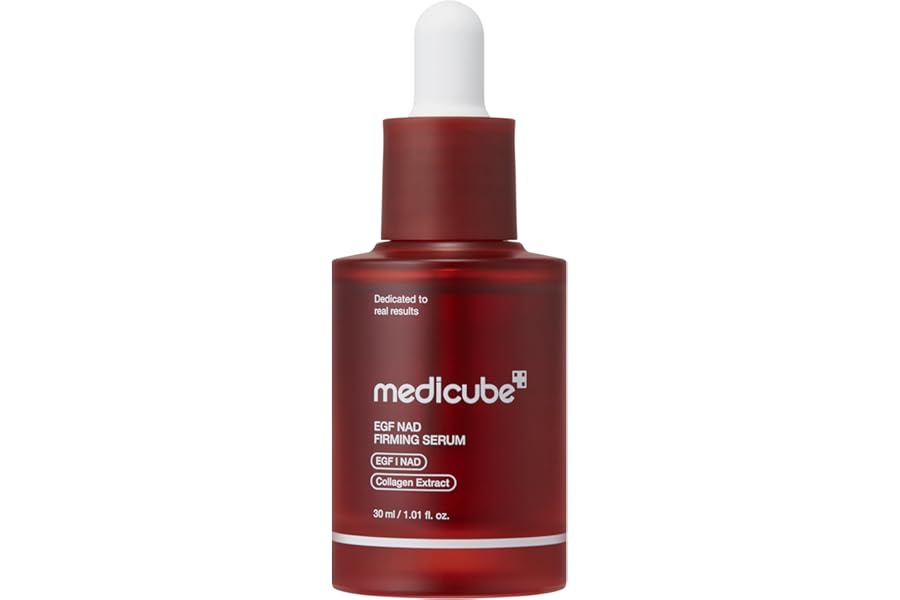 medicube NAD EGF Firming Serum for Face & Neck | Anti-Aging Serum with EGF Peptide, NAD+ & Collagen | Wrinkle Appearance, Elasticity & Pore Care | Korean Skincare, 1.01 fl.oz