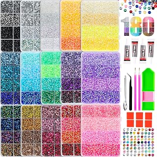 135000Pcs 15-Color Gradient Bedazzling Kit, 3mm Resin Rhinestones