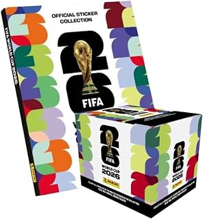 2026 Panini FIFA World Cup HARDCOVER HARD COVER Authentic ALBUM + FACTORY SEALED STICKER BOX (50 Packs, 7 Stickers per pack)