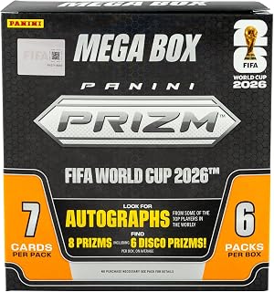 2026 Panini Prizm FIFA World Cup Trading Cards Mega Box