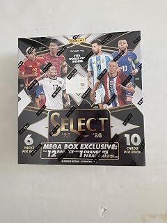 2026 Panini Select Road to FIFA World Cup Soccer Trading Cards Retail Mega Box | 24 Cards Per Box | Pink Ice & Orange Ice Parallels | FIFA World Cup 2026 Collectible Cards
