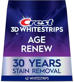 3DWhitestrips Age Renew At-Home Teeth Whitening Kit, 21 Treatments, 25 Levels Whiter, Removes 30 Years of Stains