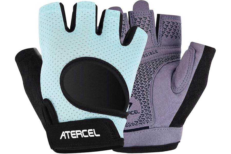 ATERCEL Weight Lifting Gloves Full Palm Protection, Workout Gloves for Gym, Cycling, Exercise, Breathable, Super Lightweight for Mens and Women
