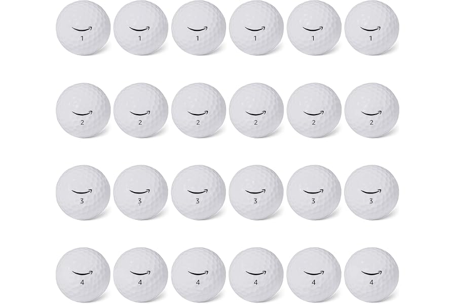 Amazon Basics Core Soft Golf Balls, Low Compression, Side Stamp Alignment