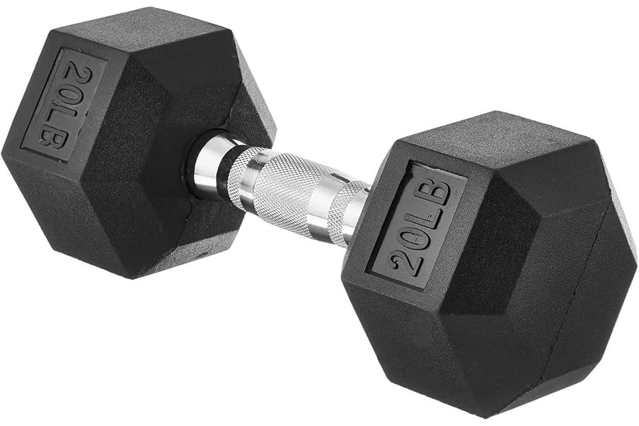 Amazon Basics Rubber Hex Dumbbell Hand Weight