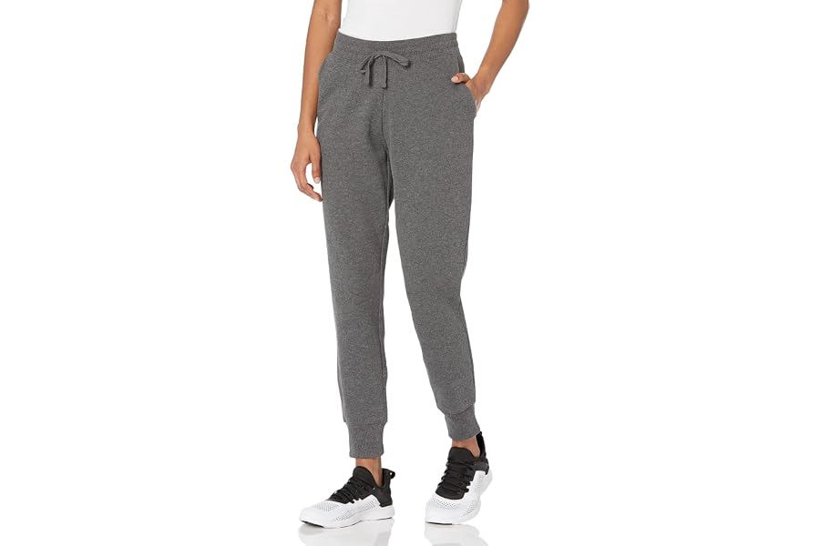 Amazon Essentials Women's Cotton Fleece Jogger Sweatpants with Drawstring (Available in Plus Size)