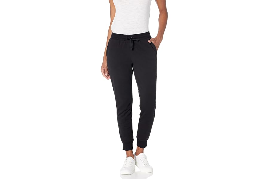 Amazon Essentials Women's Cotton Fleece Jogger Sweatpants with Drawstring (Available in Plus Size)