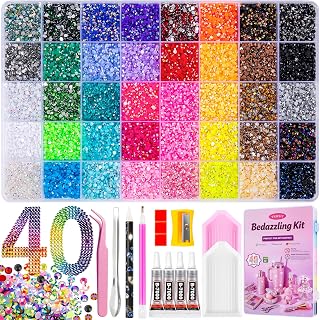 Bedazzling Kit 40000Pcs 40 Colors 3mm Resin Jelly Rhinestones - Diamond Art