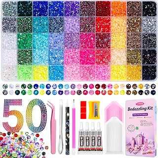 Bedazzling Kit 44000Pcs 50 Colors 3mm Resin Jelly Rhinestones - Diamond Art