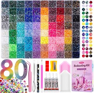 Bedazzling Kit 64000Pcs 80 Colors 3mm Resin Jelly Rhinestones - Diamond Art