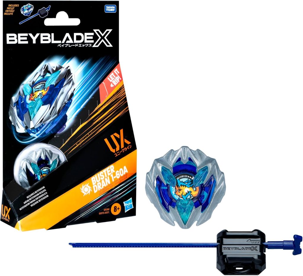 Beyblade X, Kit Inicial Buster Dran 1-60A UX con Top y Lanzador