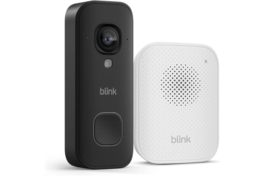 Blink Wired Doorbell 2K+ (all-new) and Blink Chime (newest model) — Head-to-Toe 2K video doorbell, continuous hardwired power, in-home chime, enhanced audio - (Black)