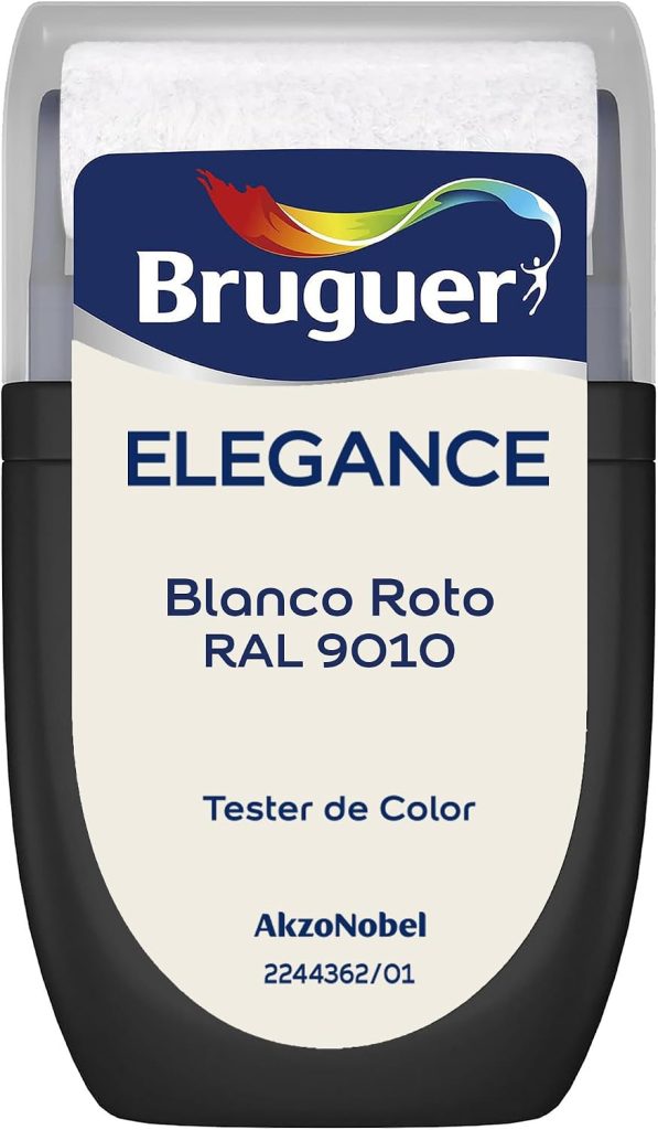 Bruguer Tester ELEGANCE Pintura Monocapa Blanco Roto Ral 9010 30 Ml