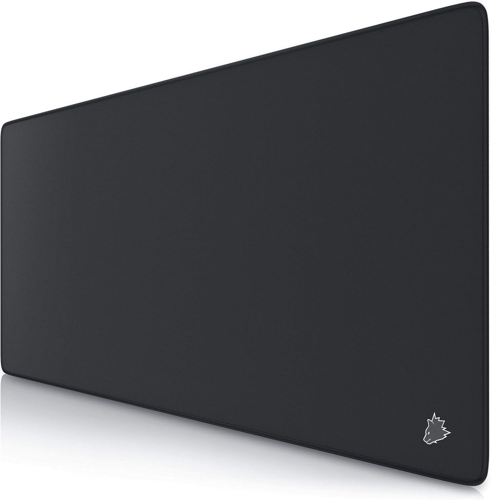 CSL-Computer - Alfombrilla de ratón Speed Gaming Titanwolf Negro 900 x 400 mm - Base de Mesa Grande - Mejora la precisión y la Velocidad, 23032532, Talla XXL Tipo 1