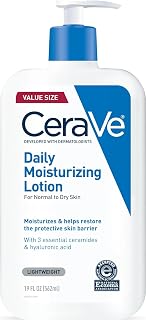 CeraVe Daily Moisturizing Lotion, Face and Body Lotion, Skin care, 19oz | Hyaluronic Acid, Lotion For Dry Skin, Skin Barrier Repair, Ceramide Moisturizer, For Men and Women, Fragrance Free, Oil-Free