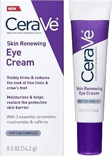 CeraVe Eye Cream for Wrinkles with Peptides, Caffeine & Niacinamide, 0.5oz