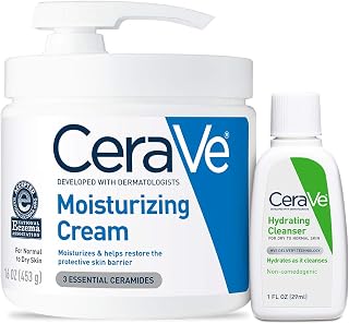 CeraVe Moisturizing Cream & Hydrating Facial Cleanser Set for Dry Skin