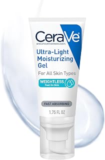 CeraVe Ultra-Light Moisturizing Gel, Niacinamide Face Moisturizer, 1.75oz