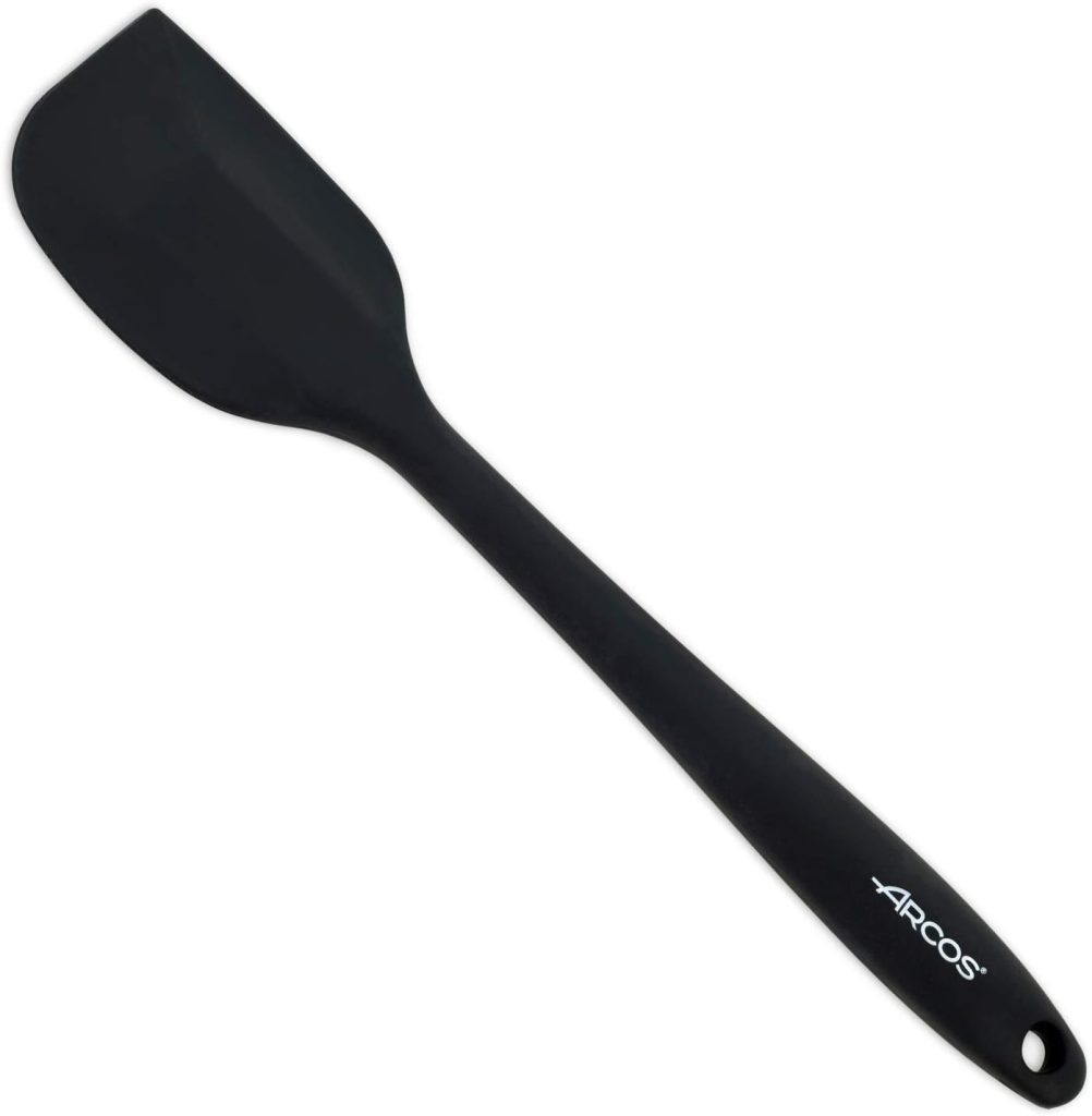 Compra ARCOS Espátula de Silicona Plana, Rectangular y Flexible de 280 Mm para Girar, Mezclar y Despegar Alimentos en Cocina. Lengua de Silicona Profesional. Color Negro en Amazon.es