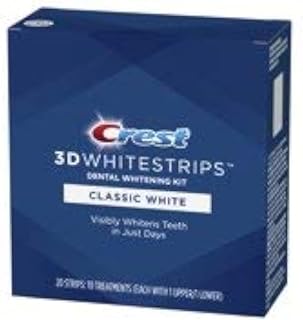 Crest 3D Whitestrips Classic White Teeth Whitening Kit, 10 Treatments 20 Strips