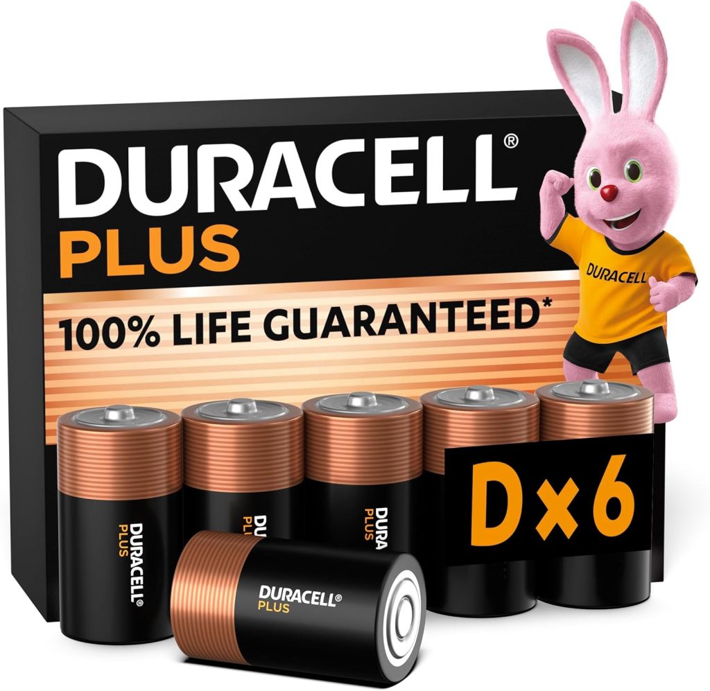 DURACELL D Plus Piles Alcalines (Lot de 6) 1.5V, LR20 | Durée de vie garantie à 100% - Idéales pour les appareils du quotidien - Emballage 0% plastique - Conservation 10 ans