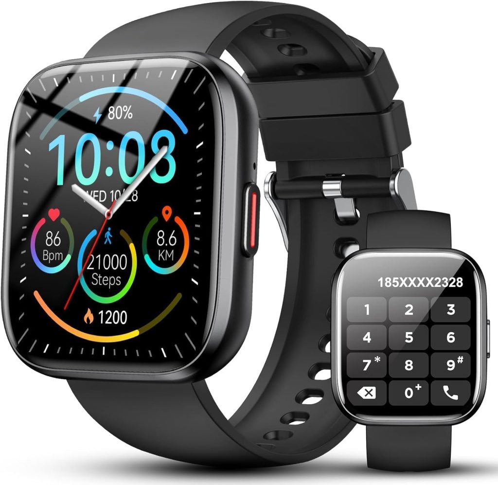 Ddidbi Reloj Inteligente Hombre Mujer, 1.85" Smartwatch con Llamadas | Hacer/Responder llamadas, 112 Modos Deportivos, Pulsómetro, Monitor de Sueño, Podómetro, IP68, para Android iOS