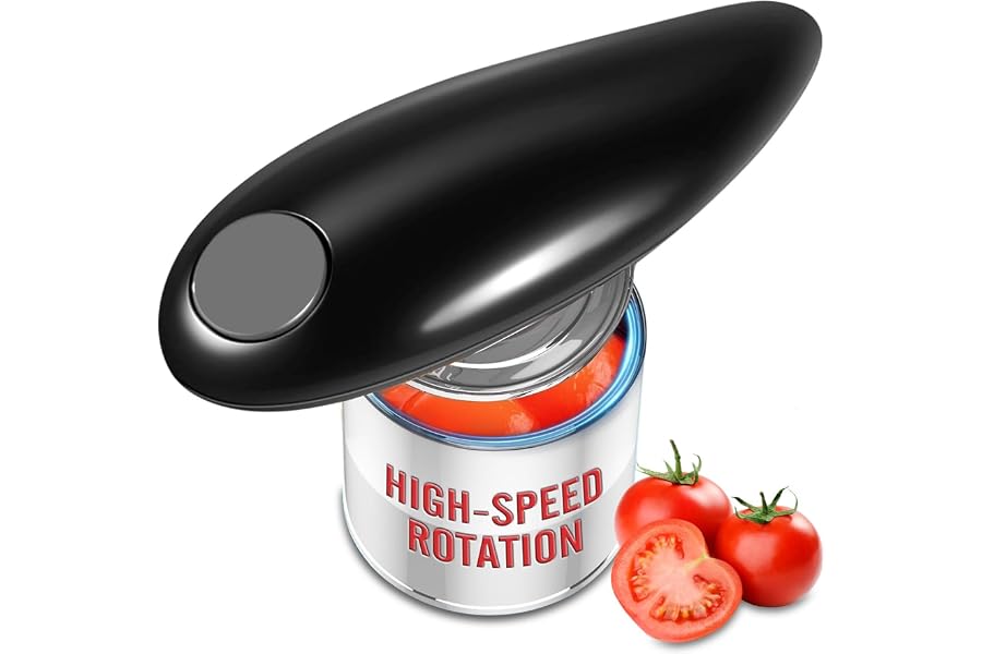 Electric Can Opener, Handheld One-touch Automatic Can opener, Smooth Edge Kitchen Gadget Can Openers Electric for Seniors with Arthritis