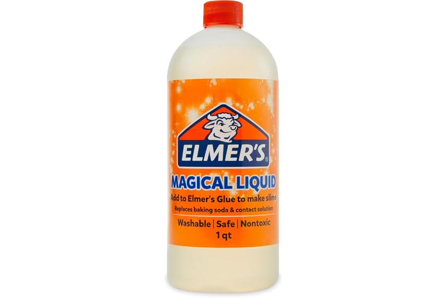 Elmer's Magical Liquid, Slime Activator Solution, Safe and Washable, 1 Quart - Updated Formula for Double the Slime Output