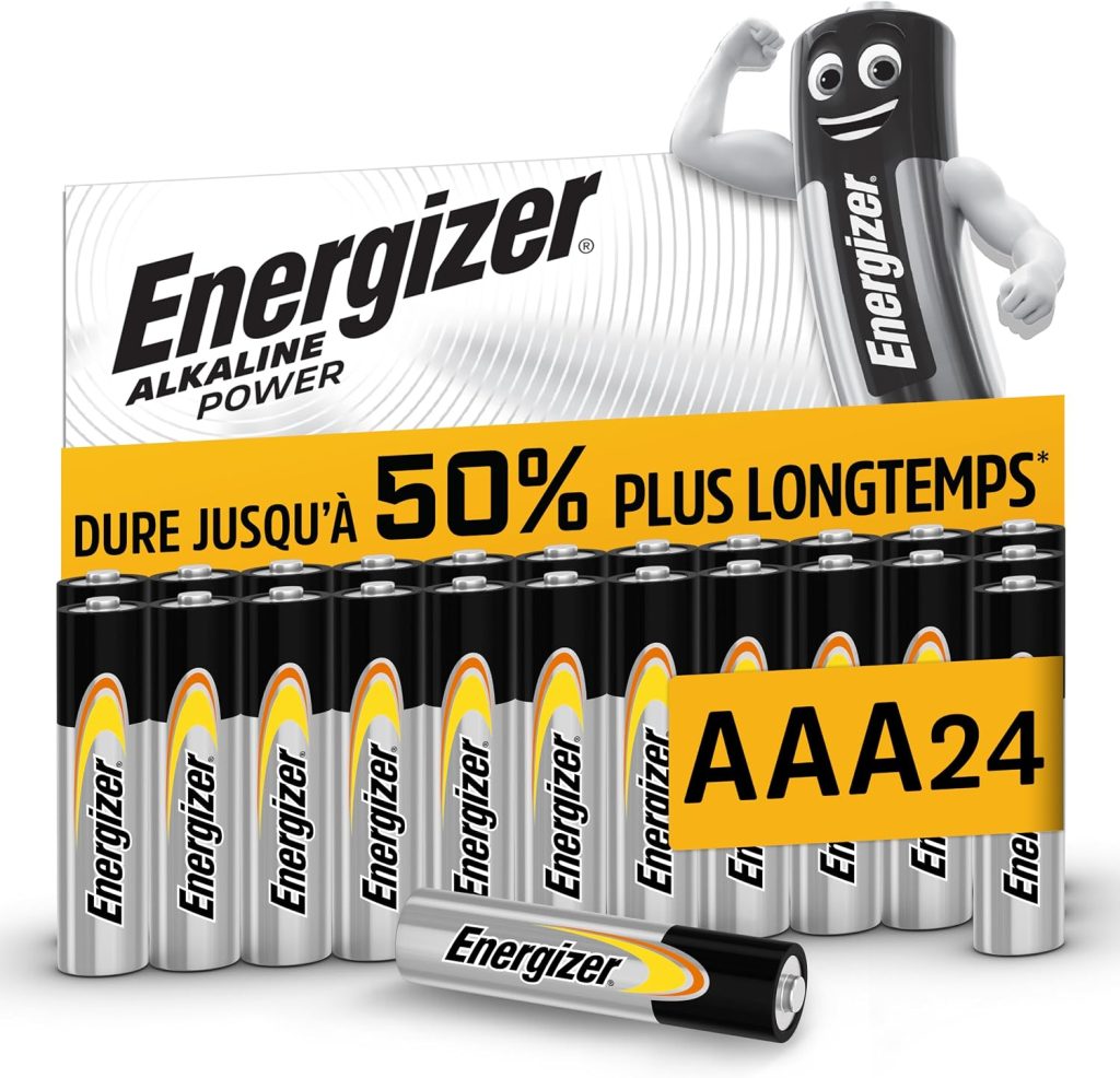 Energizer Alkaline Power Piles AAA (Lot de 24), 1,5V, Énergie Longue durée | Idéales pour Les appareils du Quotidien, Emballage 100% Recyclable, Conservation 7 Ans [Exclusivité Amazon]