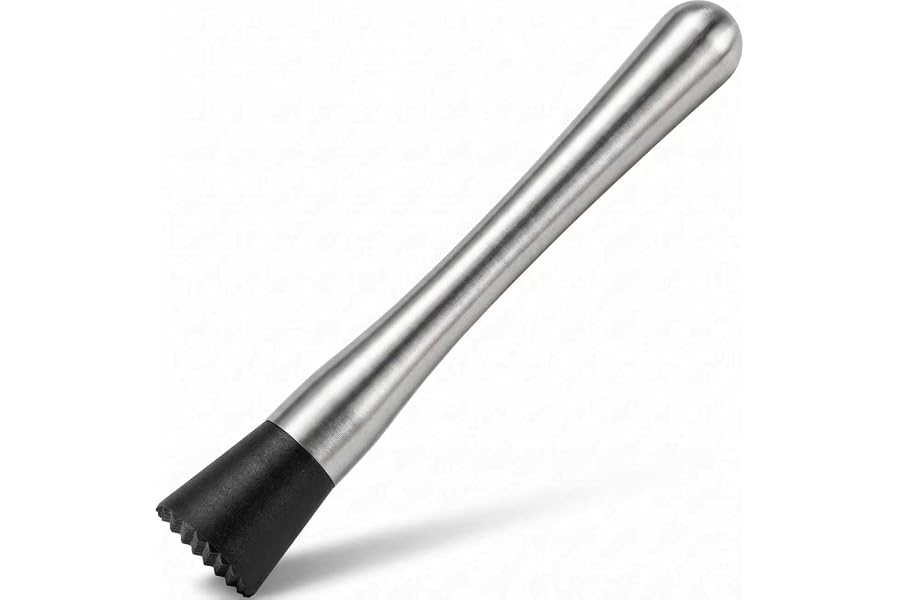 FAOGO Muddler for Cocktails, 9.84" Premium 304 Stainless Steel Cordless with 2, 2-in-1 Handheld with 2 Adjustable for Lawn & Garden 2