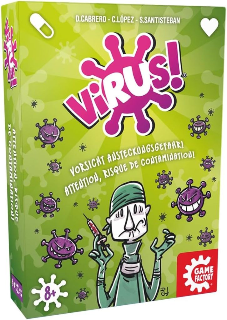 GAMEFACTORY-¡Peligro de contagio, multicolor (Game Factory 646239) - Versión Alemana (idiomas: Alemán, Italiano y Francés)