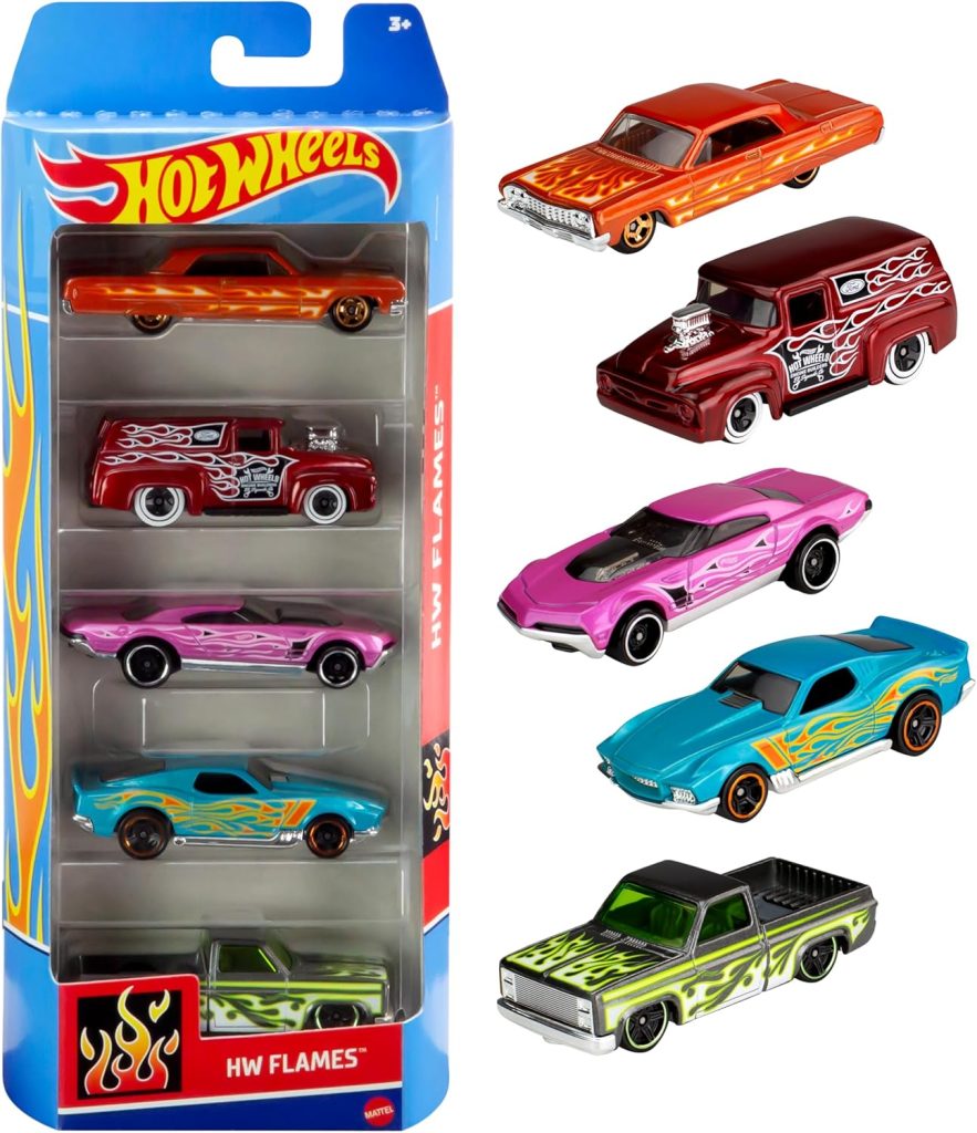 Hot Wheels - Paquete de 5 autos a escala 1:64, regalo para coleccionistas y niños a partir de 3 años (los estilos pueden variar), 01806