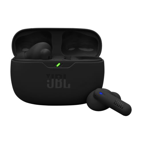 JBL Wave Beam 2, True Wireless Noise Cancelling Bluetooth Earbuds, Zwart | Bluetooth 5.3, 40h Batterijduur, IP54 Waterdicht, JBL Pure Bass Sound, Smart Ambient Technologie, Multi-Point Verbinding