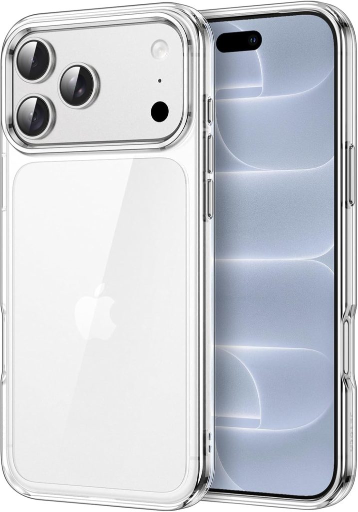 JETech Coque Bumper à Dos Transparent pour iPhone 18 Pro, Clair | Anti-Jaunissement Housse de Téléphone, Protection Antichoc, Résistant aux Rayures, Bumper en TPU Clair