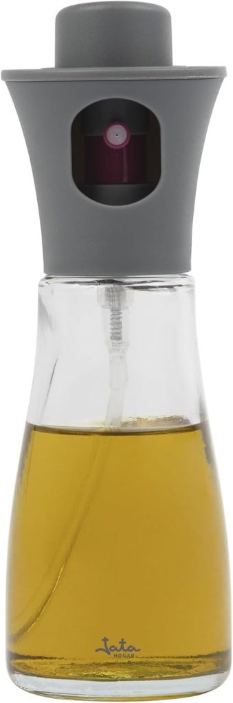 Jata HOGAR HACC4545 - Pulverizador de Aceite para Cocina 150 ml, Spray de Aceite de Vidrio Reutilizable, Dosificación Uniforme, Pulverizador para Air Fryer, Ensaladas, Barbacoa, Sin BPA