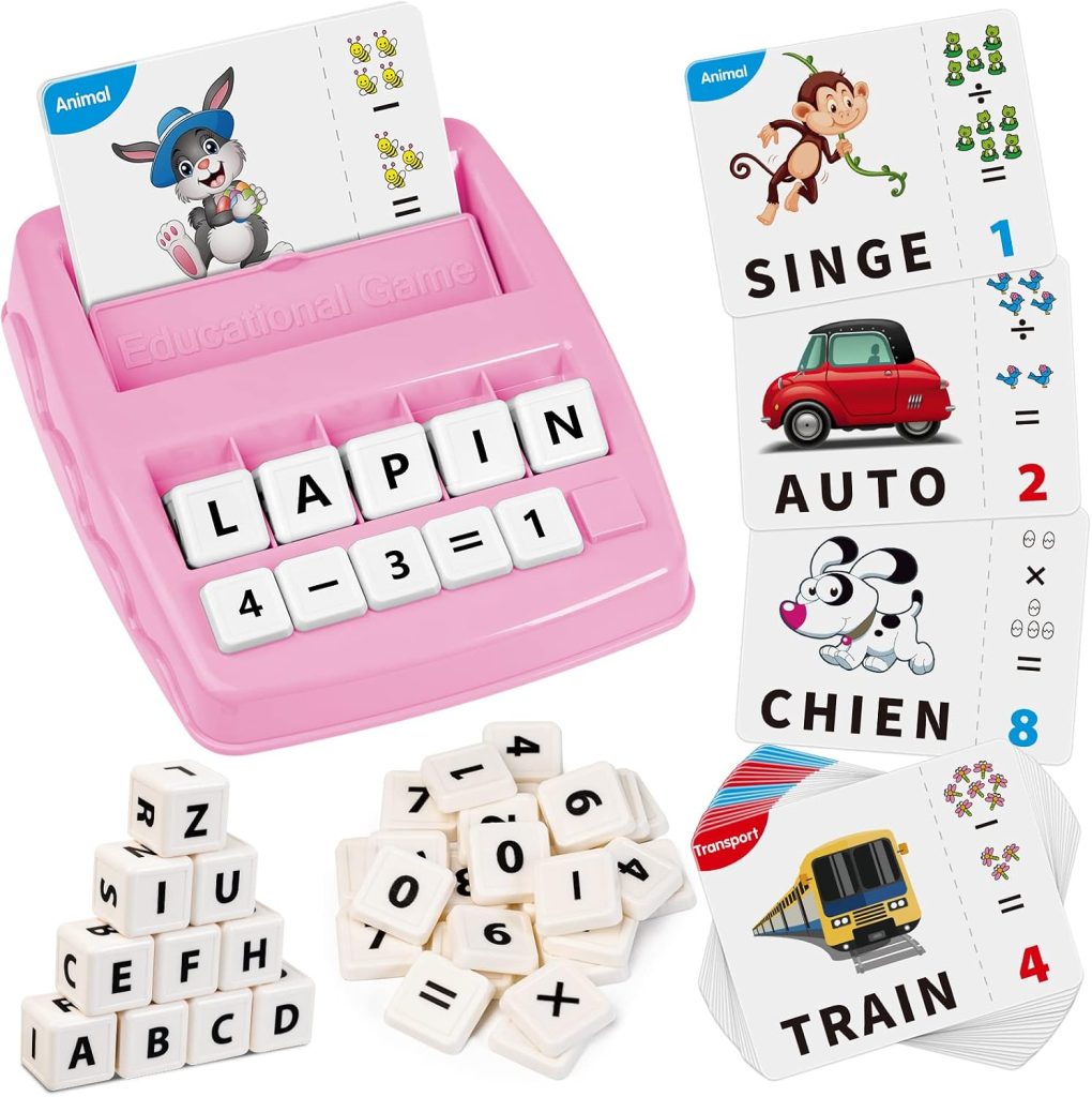 Joozmui Jouet Fille 3-8 Ans, Jeux Educatif 3-9 Ans Cadeau Garcon 3-10 Ans Apprendre a Lire Jouet Enfant 3-12 Ans Garçon Jeux de Societe 3-11 Ans Jeux Enfant Française Lettre