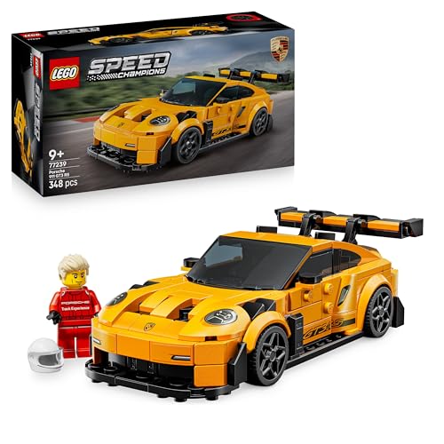 LEGO Speed Champions Porsche 911 GT3 RS supercar 77239 | Speelgoed voor jongens vanaf 9 jaar, auto bouwpakket voor kinderen met coureur minifiguur, verjaardagscadeau, 348 onderdelen