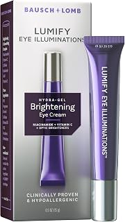 LUMIFY Eye Illuminations Brightening Eye Cream Vitamin C 0.5 oz (15g) | Hydra-gel under eye cream, reduces dark circles, puffiness, fine lines, caffeine, niacinamide, hyaluronic acid, women