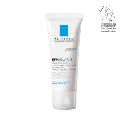 La Roche-Posay, Effaclar H Iso-Biome, Crema hidratante día, 40 ml | Hidrata y repara pieles fragilizadas por tratamientos anti-acné, reequilibra el microbioma y reduce imperfecciones.